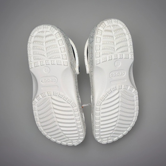 Crocs Classic Starry Glitter White Clog Slip-On Sandal unisex shoes Men’s 12 - Picture 5 of 5